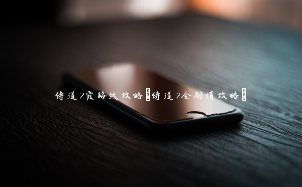 侍道2霞路线攻略(侍道2全剧情攻略)