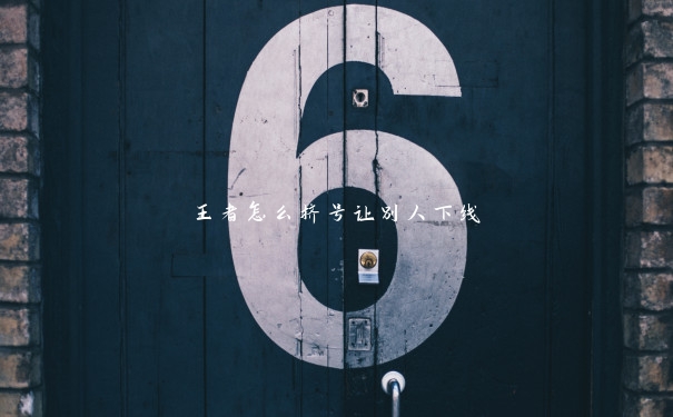 王者怎么挤号让别人下线