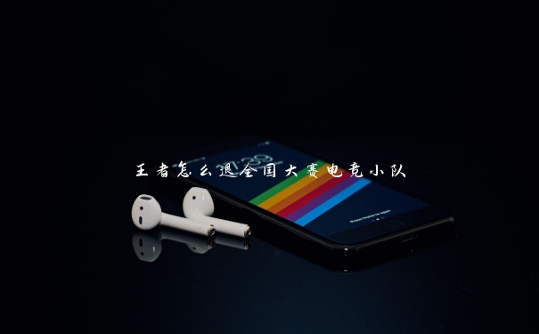 王者怎么退全国大赛电竞小队