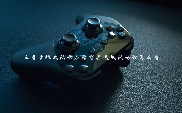 王者荣耀战队响应者需要退战队吗你怎么看