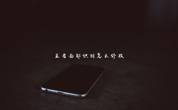 王者面部识别怎么修改