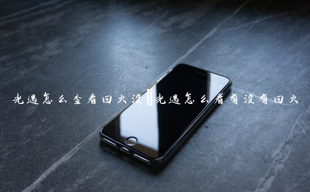 光遇怎么查看回火没　光遇怎么看有没有回火