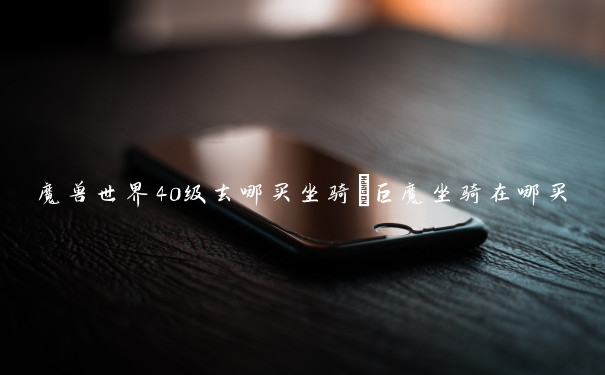 魔兽世界40级去哪买坐骑_巨魔坐骑在哪买