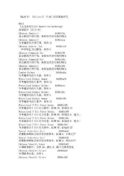 辐射4远港DLC代码全解析及使用指南