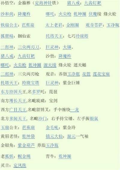 西游戏兵器排行榜